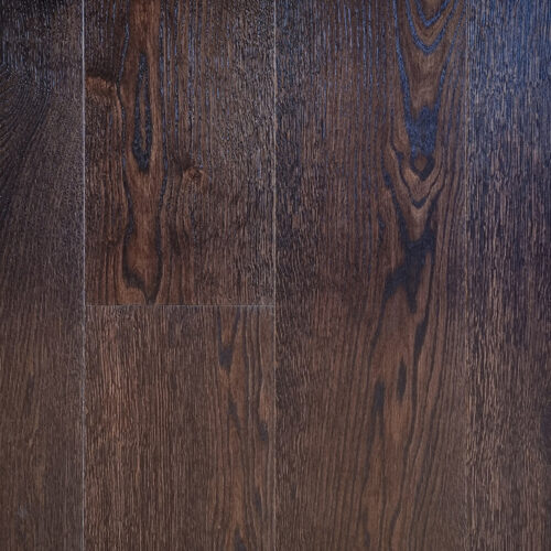 Midnight Brown oak plank flooring showroom board