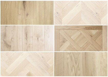 Unfinished oak wood flooring collection