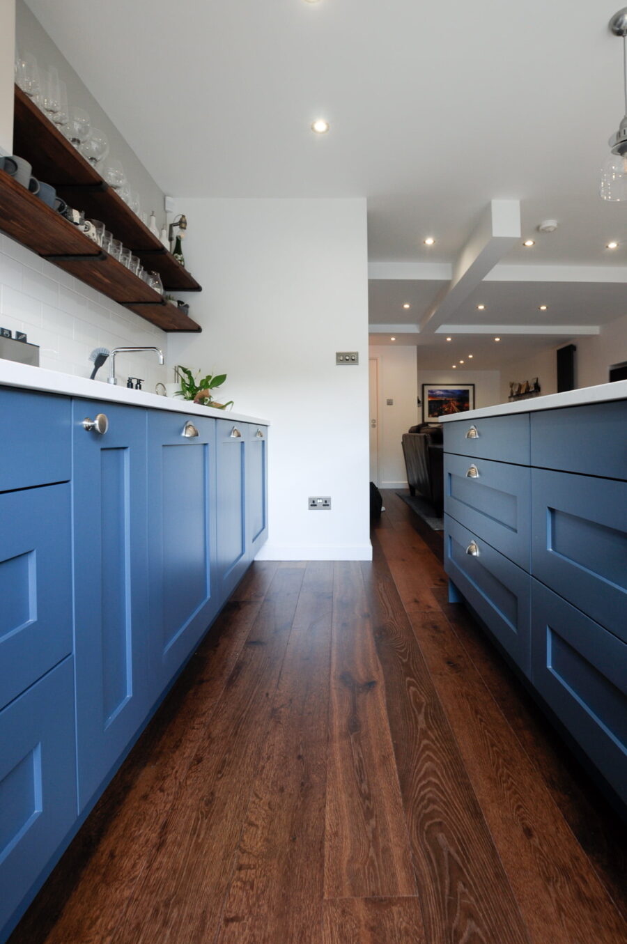 Thermo Baked engineered oak wood flooring in kitchen