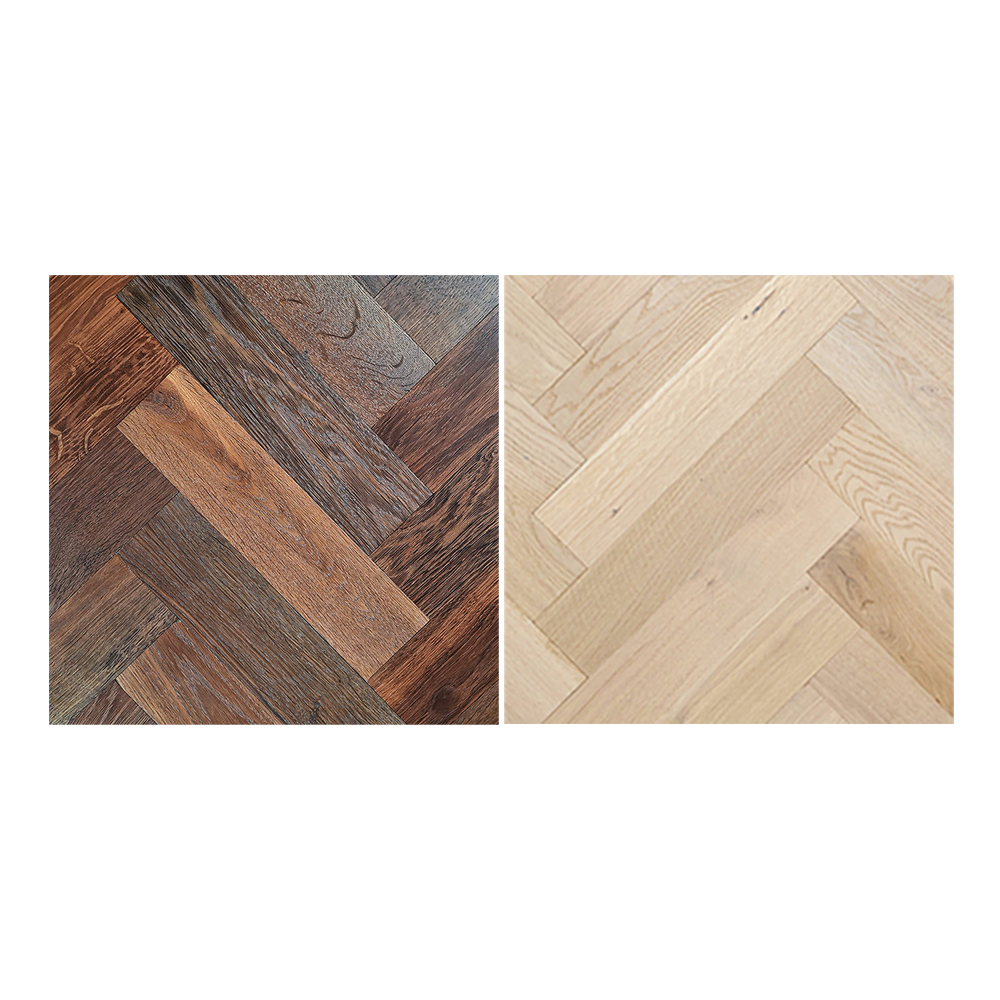 Solid oak Herringbone flooring