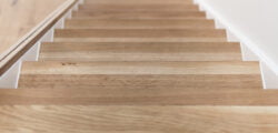 matt oiled engineered wood flooring on stairs