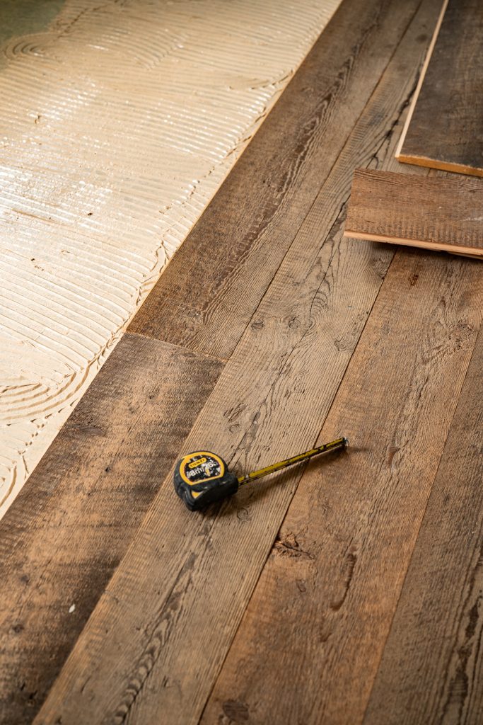 Warehouse Pine Reclaimed Flooring Installation