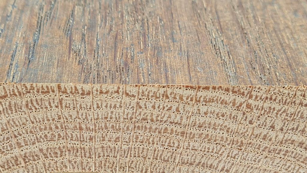 Closeup of oak's grain