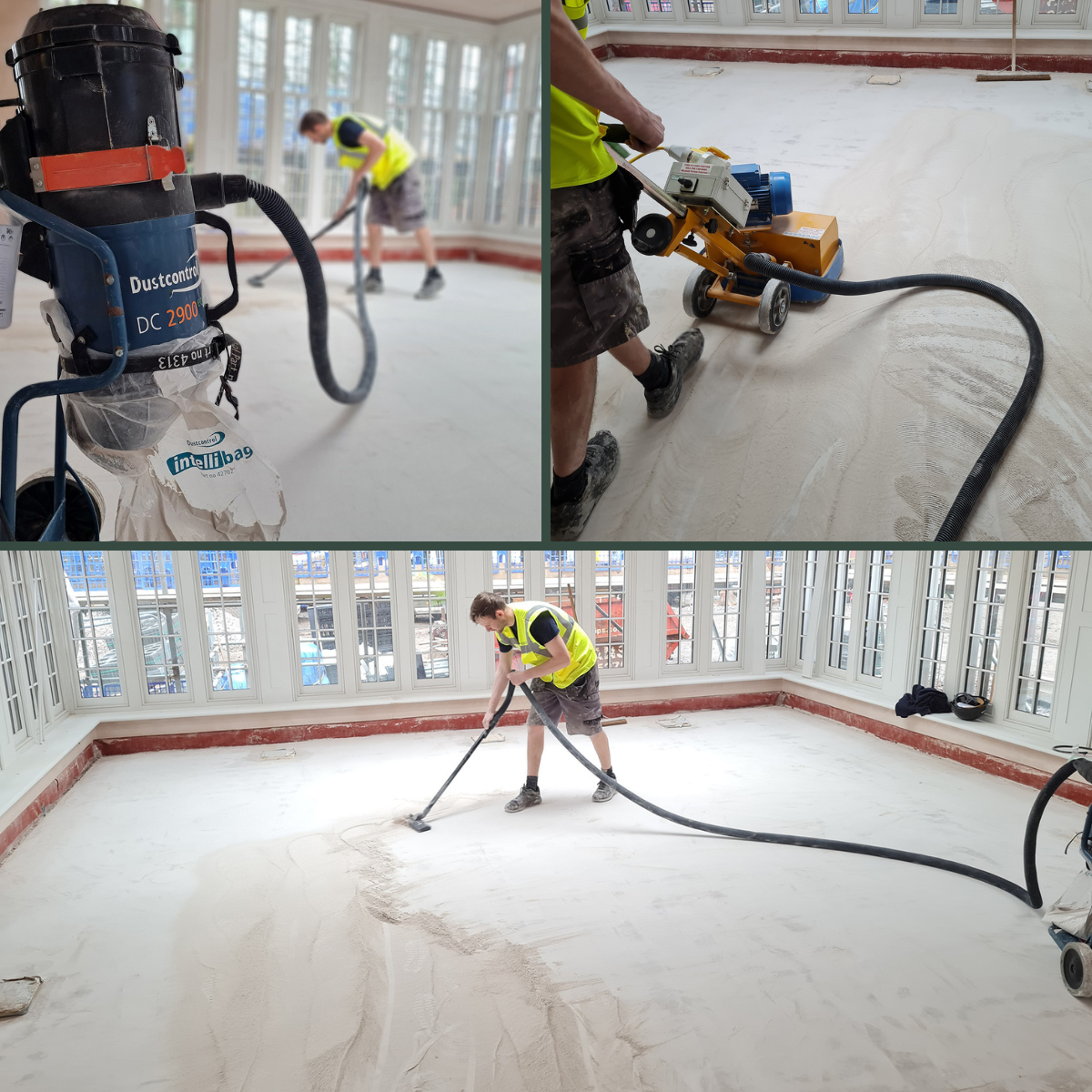 removing laitance from anhydrite screed