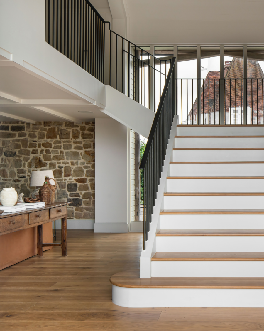 Bullnose Stairs at Sussex Barn renovation project
