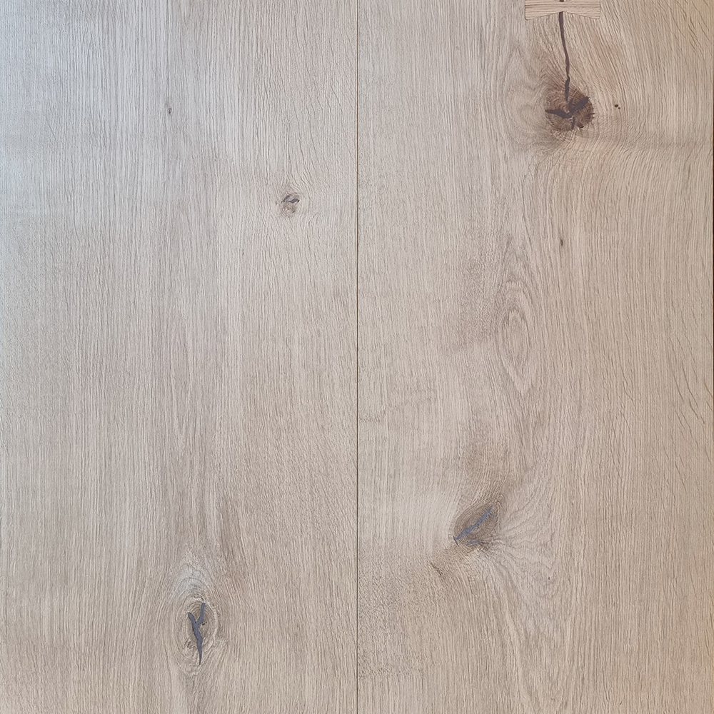 Unfinished Giant Tectonic oak planks with oak butterfly joint
