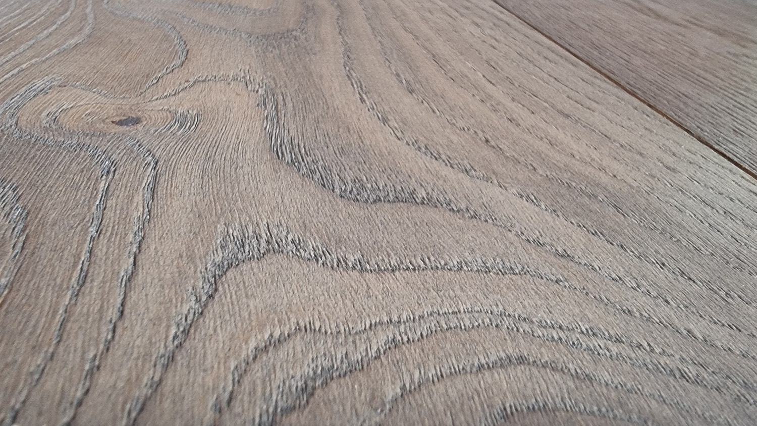 Vintage Grey close up - heavy brushed oak flooring