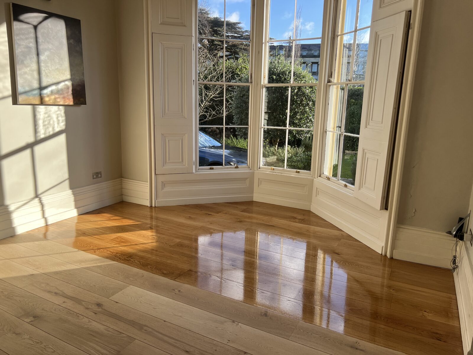 Floor sanding and refinishing at CLifton Park project