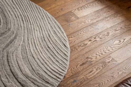 rug on wood flooring